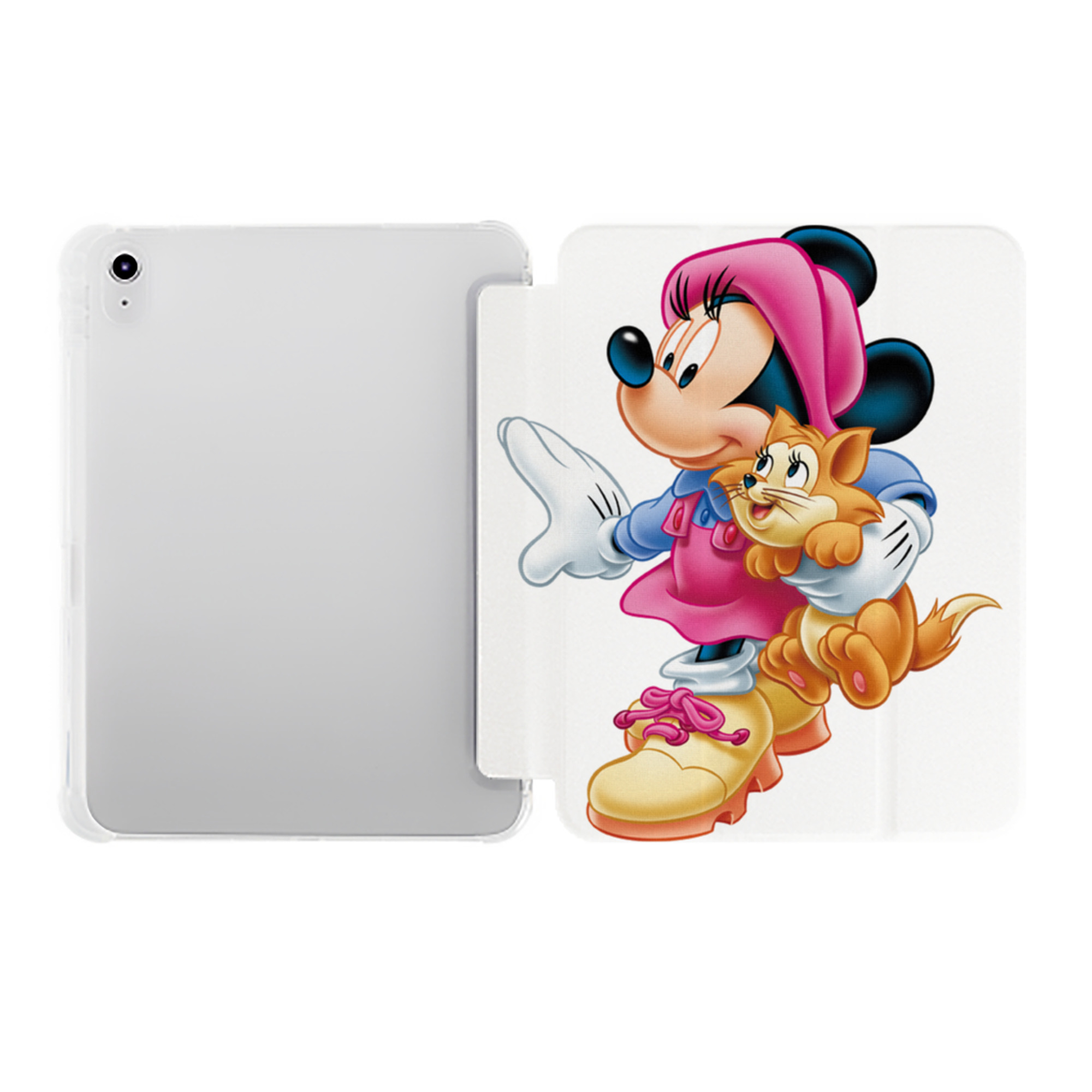 （画像用） ミッキーマウス Mickey Mouse IPad ケース ペン収納付き 三つ折りスタンド PUレザー×シリコン 対応機種9.5/10.5/10.9インチ